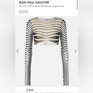 Jean Paul Gaultier Navy Body Morphing Crop Top (Size XS)